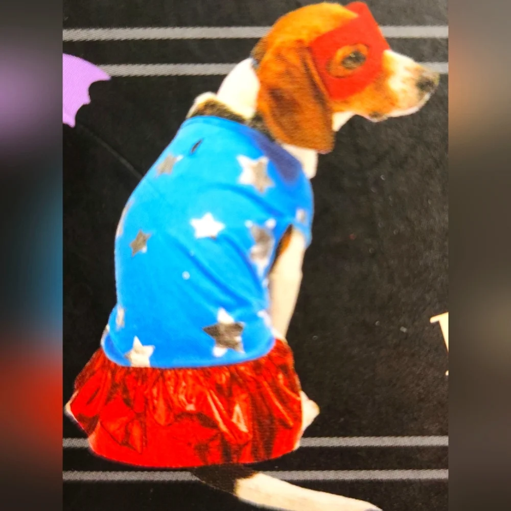 Heart to Tail Superhero Dog Costume Dress Mask NWT Medium